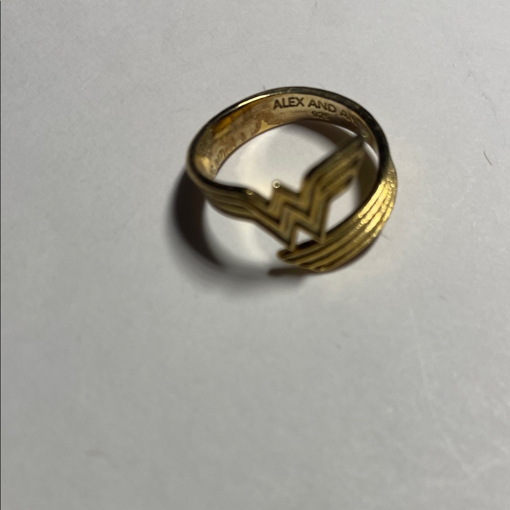 Alex and Ani sterling silver Gold Wonder Woman Ring